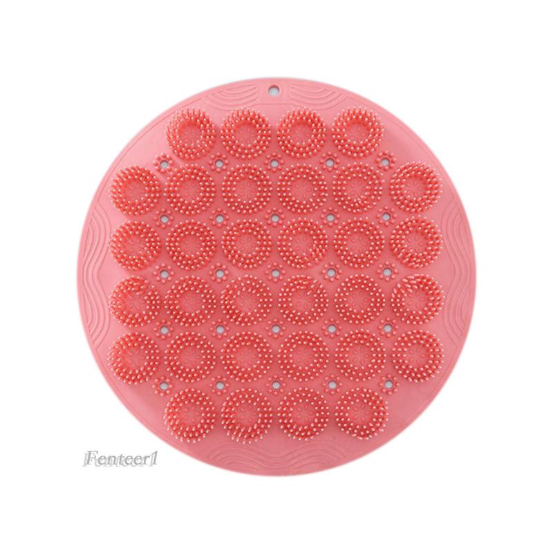 [Fenteer1] Bàn Chải Chà Lưng Có Giác Hút Đường Kính 30cm Bằng Silicon