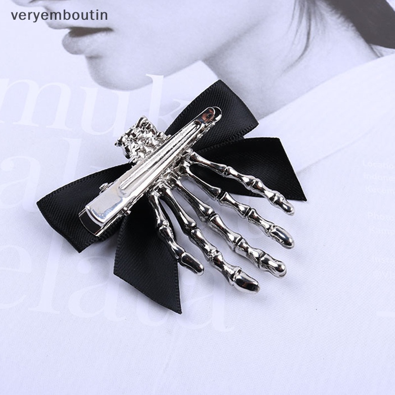 Kẹp Tóc Hình Xương Bàn Tay Phong Cách Gothic Punk Cổ Điển