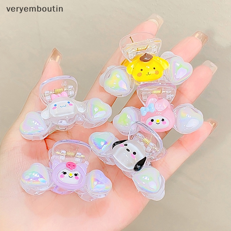 Kẹp Tóc Nhỏ Màu Gradient Họa Tiết Hoạt Hình Sanrio Mymelody Kuromi Đáng Yêu Cho Bé Gái
