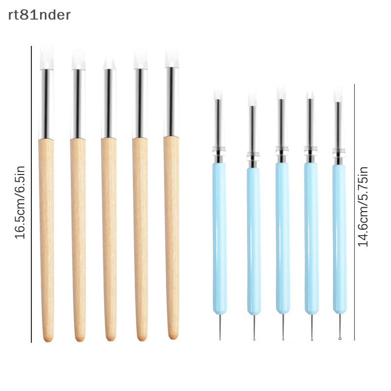 Rt Set 5 Dụng Cụ Tạo Hình Gốm Hai Đầu Chấm Bi Nghệ Thuật