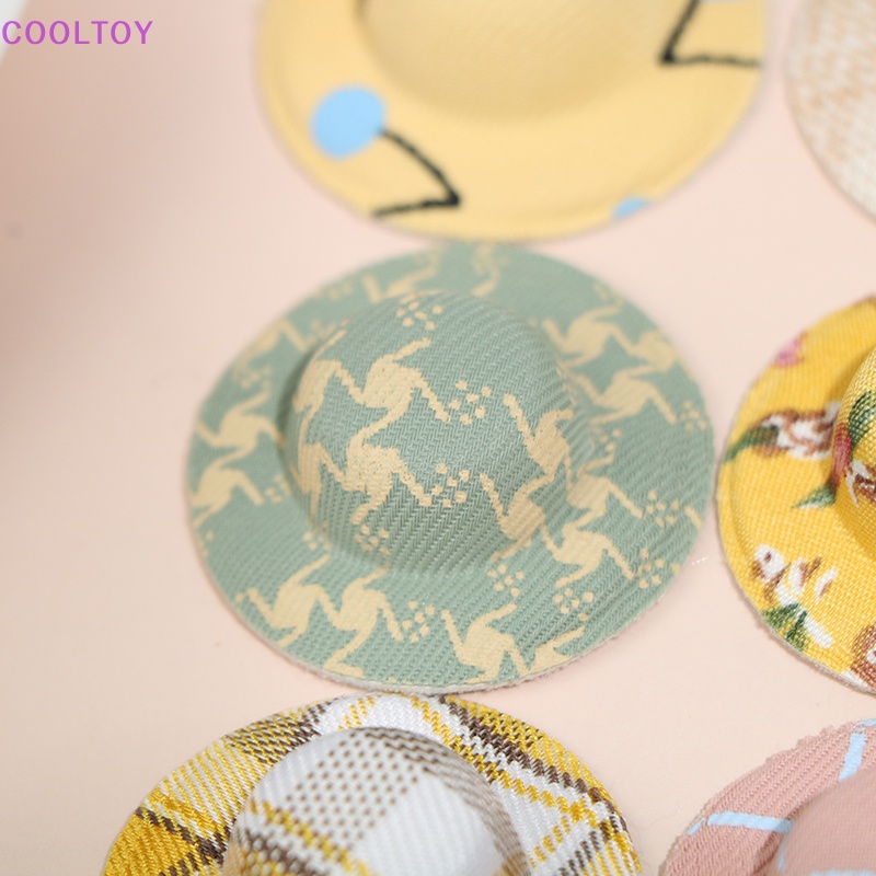 1 Mũ Chống Nắng 1: 12 In Họa Tiết Hoạt Hình Sáng Tạo Trang Trí Nhà Búp Bê