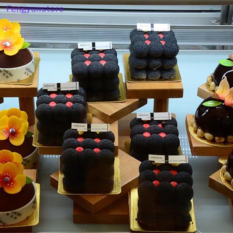Khuôn Silicon Làm Bánh Mousse 6 Ngăn Tạo Hình Khối Rubik 3D DIY