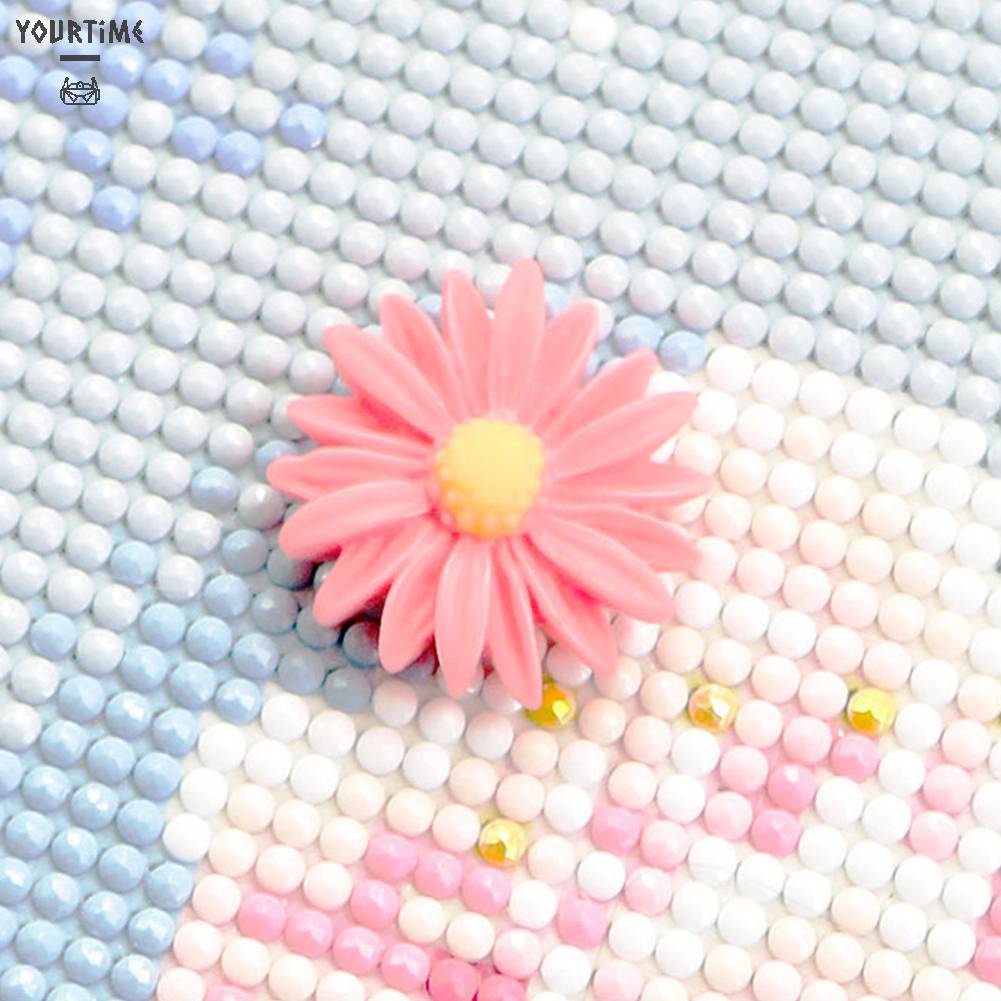 Vỏ Tranh Đính Đá 5D Tự Làm Có Nam Châm Hình Hoa Trang Trí Nhà Cửa