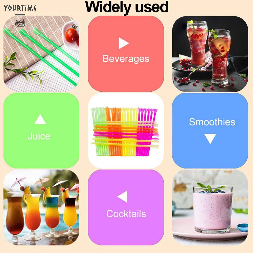 Set 100 Ống Hút Thẳng Bằng Thép Không Gỉ Dùng Cho Các Bữa Tiệc