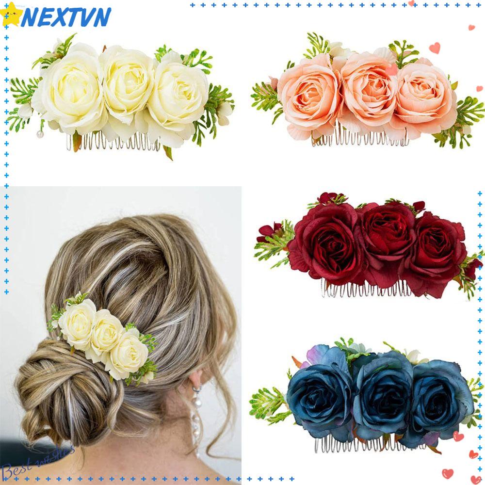 Lược Cài Tóc Hình Hoa Lấp Lánh Cho Cô Dâu|Phụ Kiện Trang Trí Tóc Xinh Xắn Chất Lượng