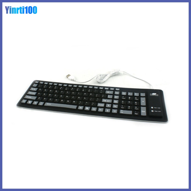 Bàn Phím Silicone Mềm Gấp Gọn Linh Hoạt Không Gây Tiếng Ồn Chống Thấm Nước Cho Pc Laptop