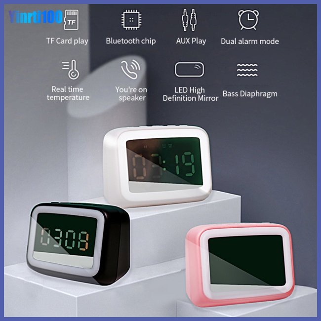 Loa Bluetooth Kỹ Thuật Số Thông Minh Hiển Thị Màn Hình Led HD Hỗ Trợ Thẻ Âm Thanh FM Và Phụ Kiện