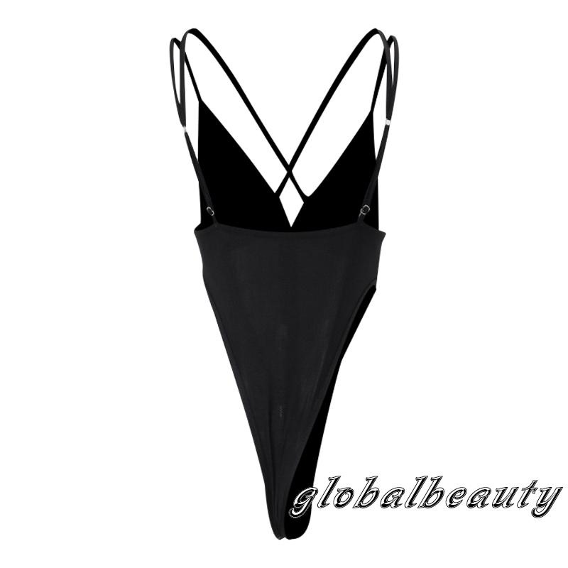 Bộ Áo Liền Quần Hai Dây Phối Lưới Gợi Cảm Cho Nữ