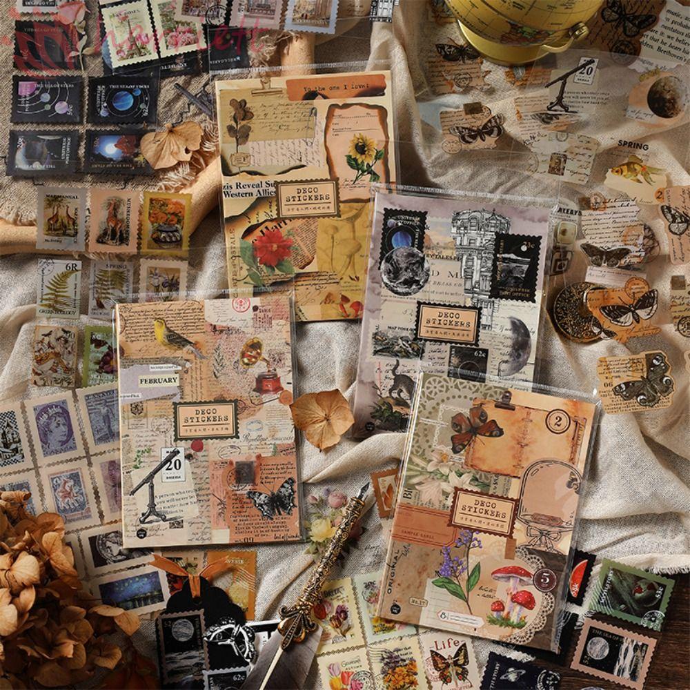 Miếng Dán PET Chống Thấm Nước Họa Tiết Cây Hoa / Bướm Độc Đáo Dùng Trang Trí Sổ Tay / Album Ảnh DIY