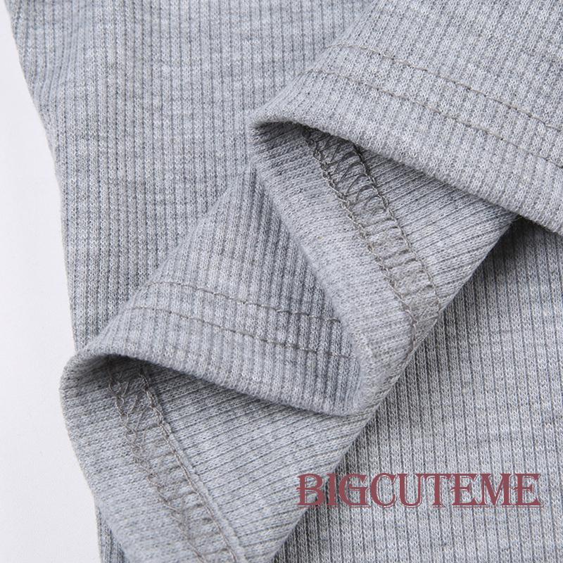 [] - Áo Crop Top Tay Ngắn Cổ Tròn In Hình Ngôi Sao Thời Trang Mùa Hè Ôm Dáng Vừa Vặn Đường Phố Màu Xám Cho Nữ