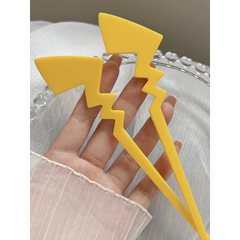 Kẹp Tóc Màu Vàng Bằng Acrylic Thời Trang Cho Nữ