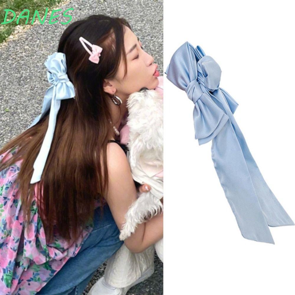 Kẹp Tóc Nơ Ruy Băng Cỡ Lớn Phong Cách Hàn Quốc Cho Nữ