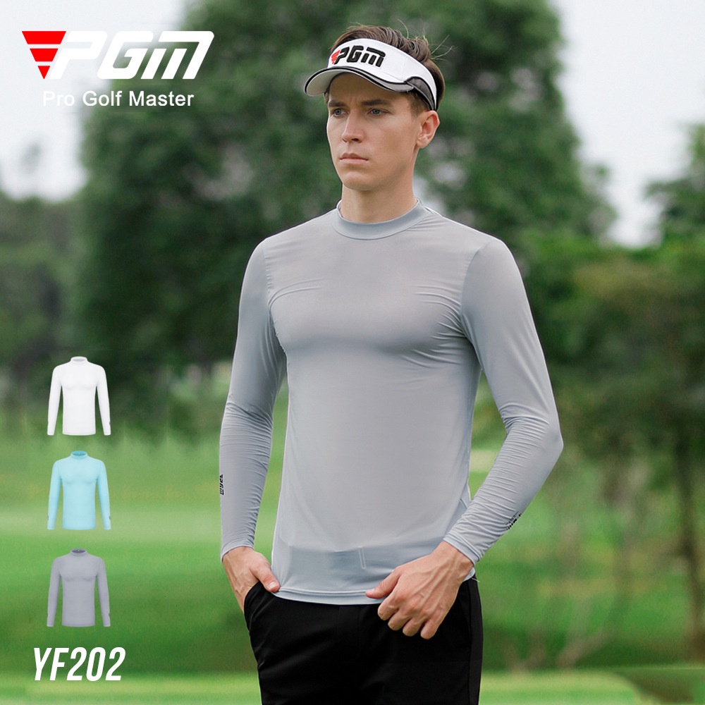 Pgm Áo Thun Đánh golf yf001 Dài Tay Chất Liệu Lụa Lạnh Thời Trang Mùa Hè Cho Nam
