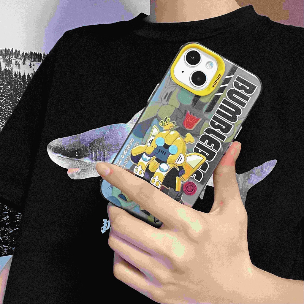 Ốp Điện Thoại Tpu Mềm Nhám Trong Suốt Chống Sốc In Hình Bumblebee Cho iPhone 14 13 12 11 Pro Max