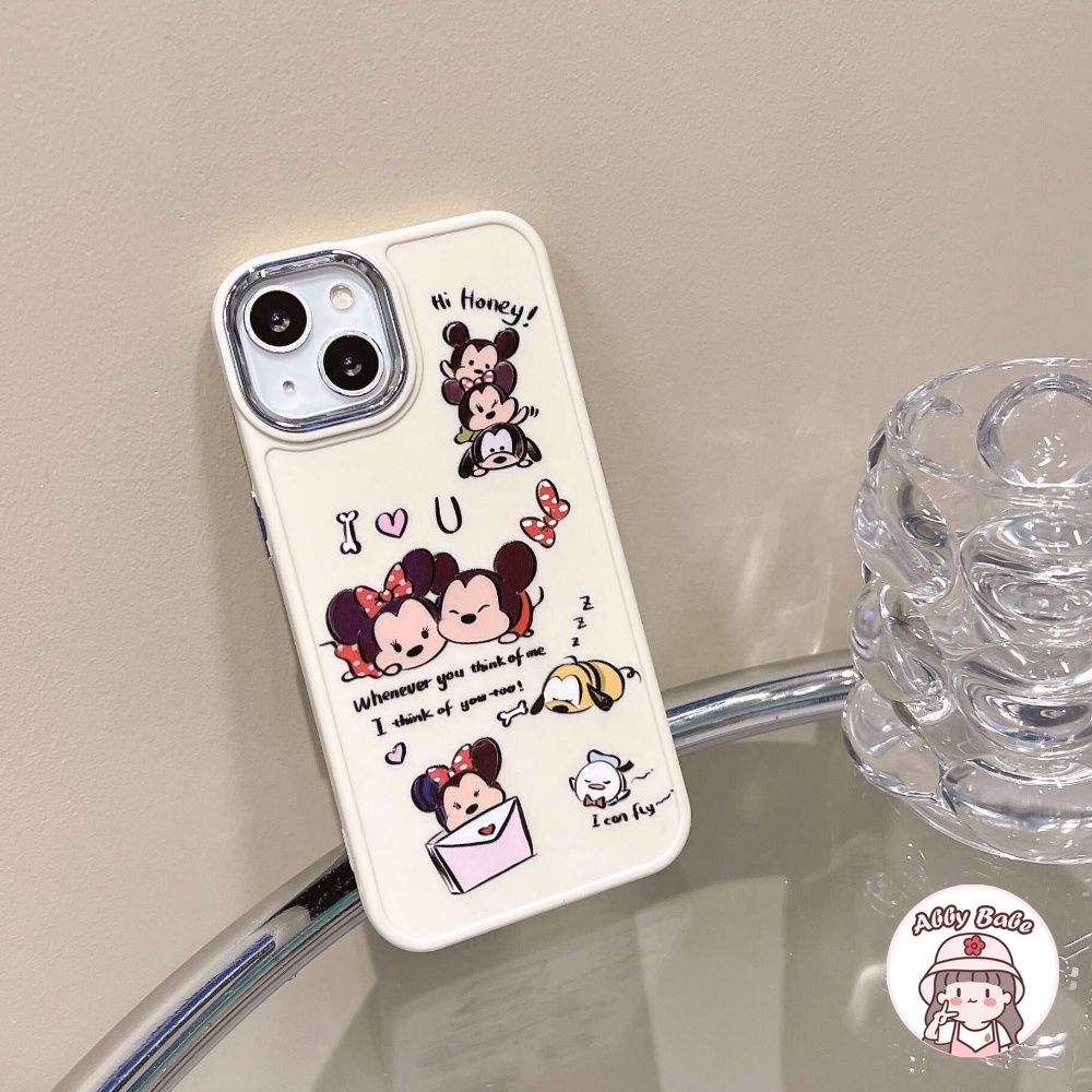 Ốp Điện Thoại TPU Mềm Bóng In Hình Chuột Hoạt Hình Chống Va Đập Cho IPhone 14 Pro Max 11 12 Pro Max X XS 7Plus