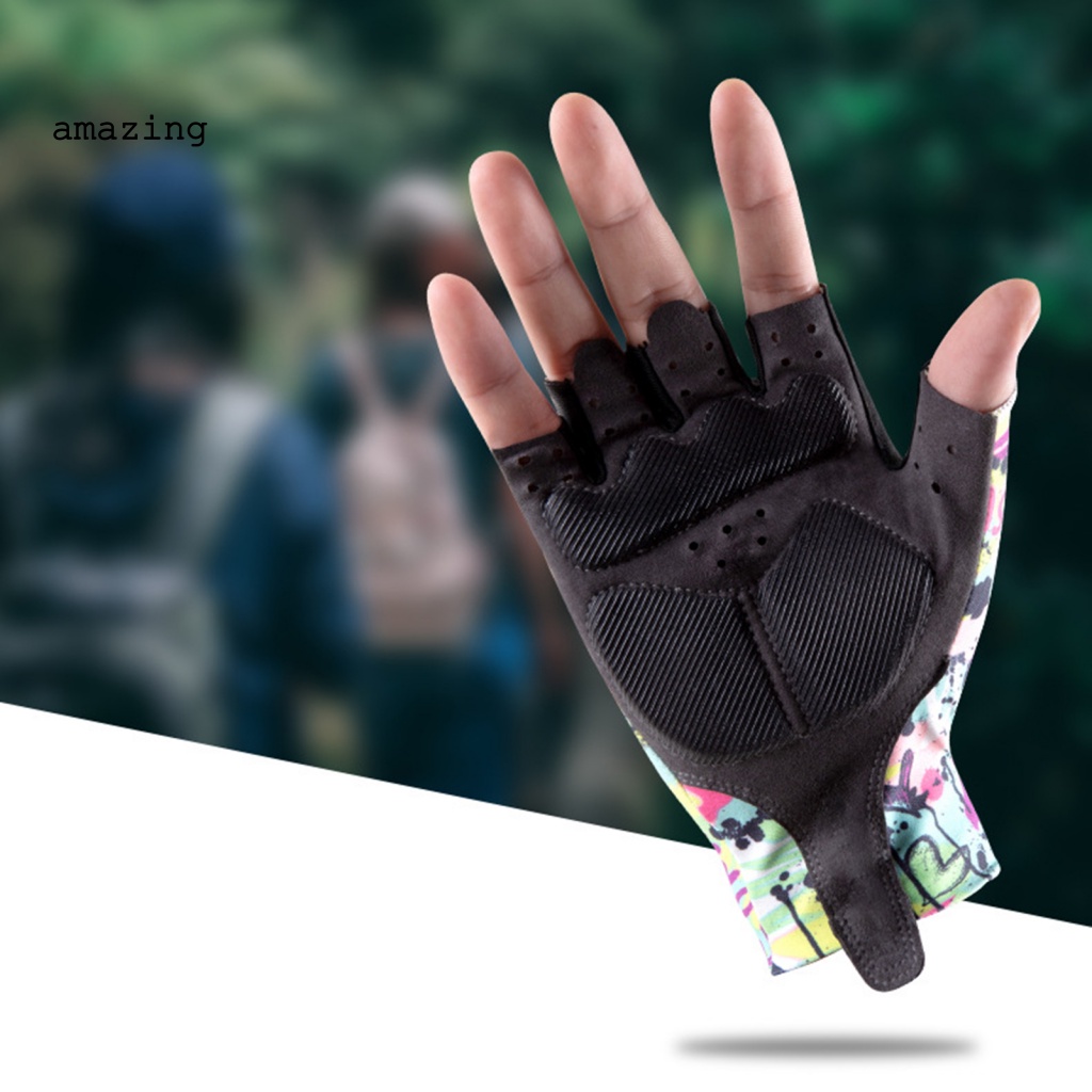 Set 2 Găng Tay Nửa Ngón Chống Trượt Màu Đen Thời Trang Mùa Hè Unisex