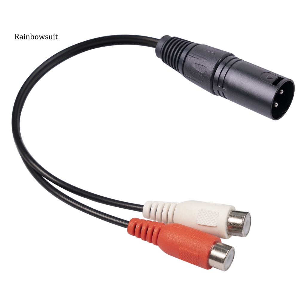 Cáp Chuyển Đổi Âm Thanh Từ 3pin XLR Sang 2 RCA Chống Áp Lực Cho Máy Tính