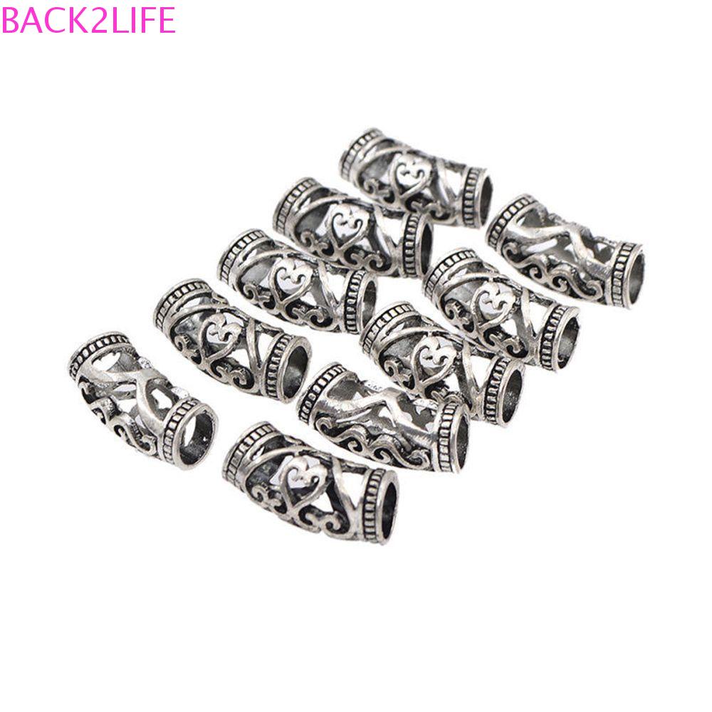 Set 10 Hạt Bện Tóc BACK2LIFE 7mm|Kẹp Tóc Dạng Còng