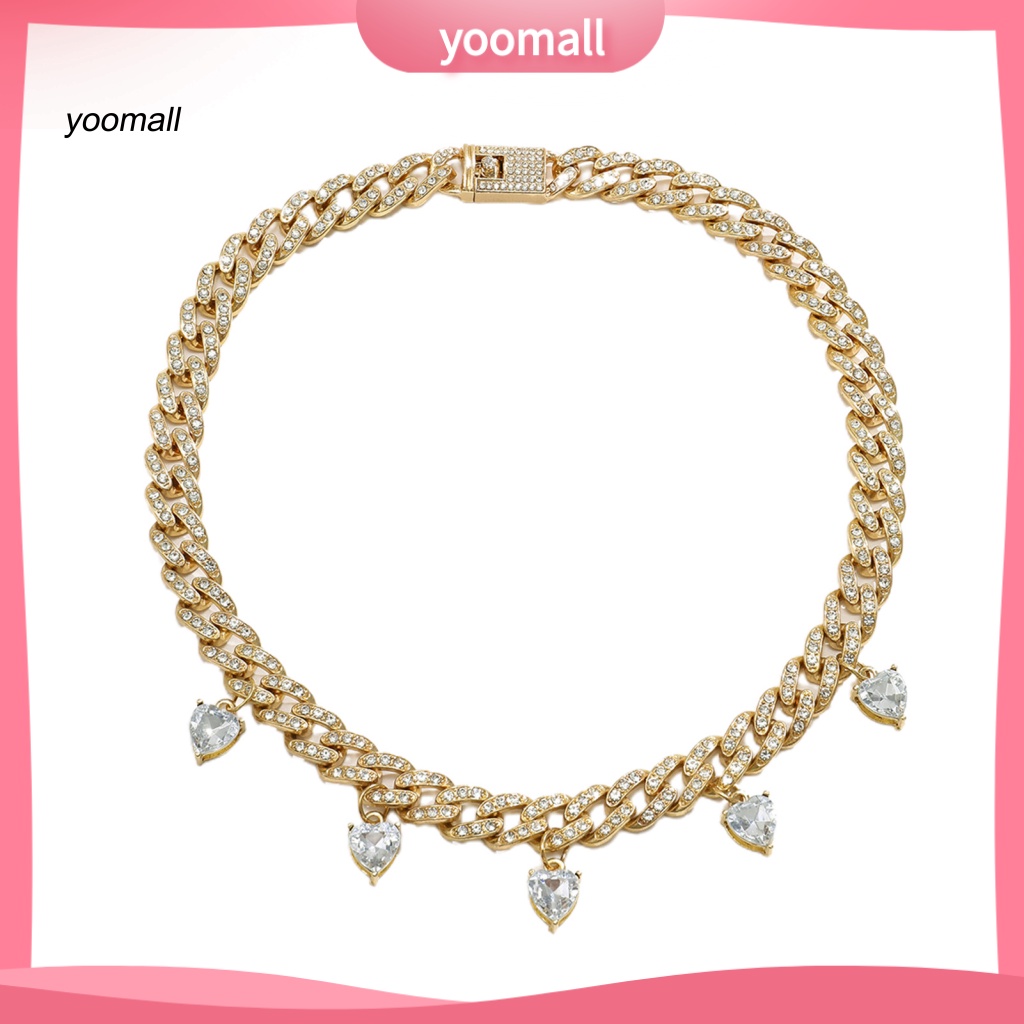 Vòng Cổ Choker Mặt Trái Tim Phong Cách Punk Cho Nữ