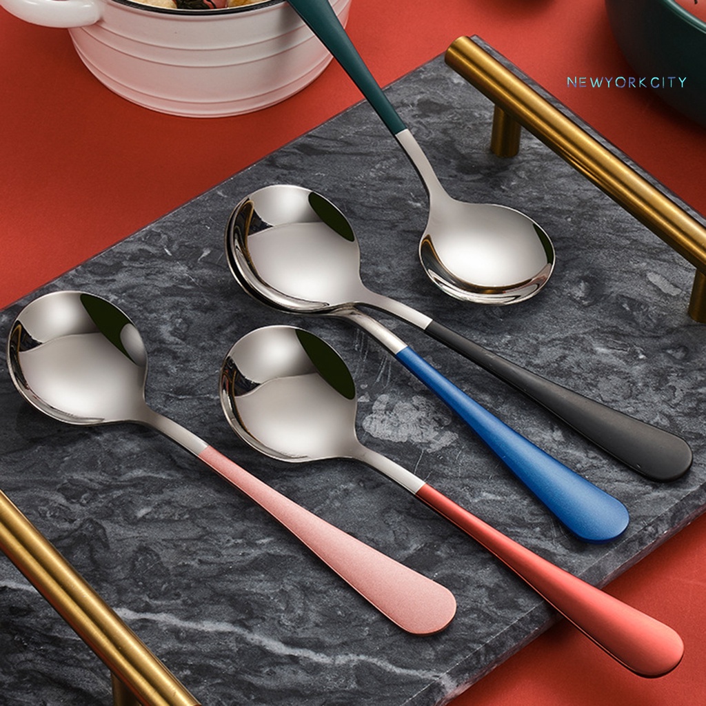 Muỗng Ăn Tối Đa Năng Bằng Thép Không Gỉ Nhiều Màu Sắc Chống Gỉ Dễ Lau Chùi