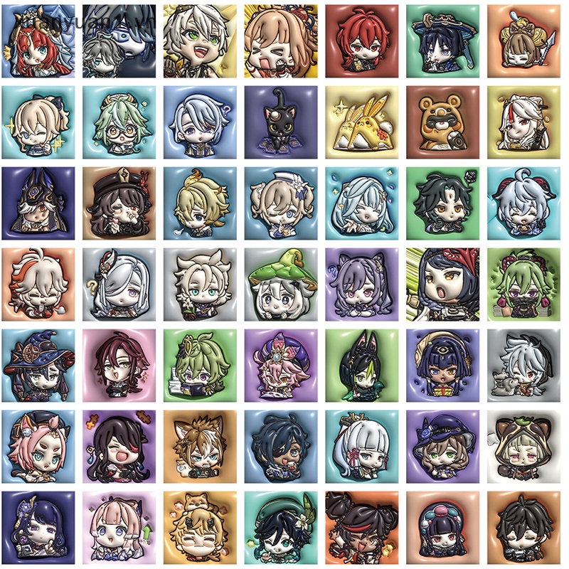 Set 62 Miếng Dán 3D Trang Trí Laptop / Guitar / Ván Trượt Tiện Dụng