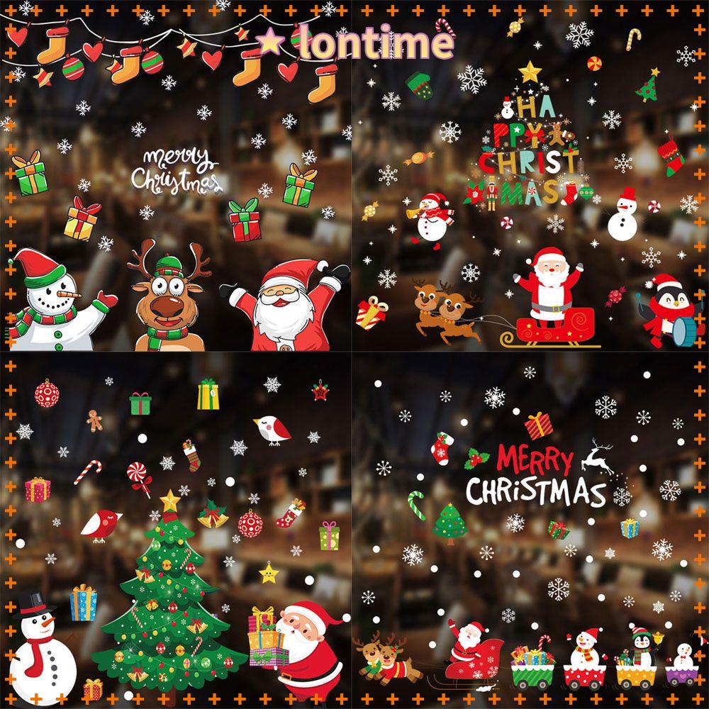 Sticker Dán Tường Trang Trí Chủ Đề Giáng Sinh Năm Mới