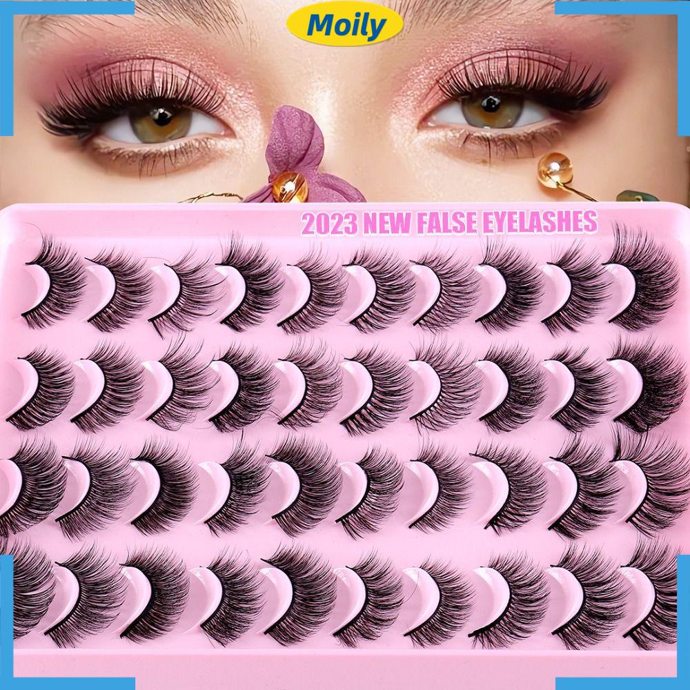 Set 20 Cặp Lông Mi Giả Siêu Mềm Không Chứa Keo Dán Mi Giả 3D