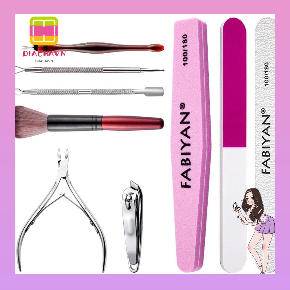 DIACHAVN Bộ Dụng Cụ Làm Móng Chuyên Nghiệp Bằng Thép Không Gỉ