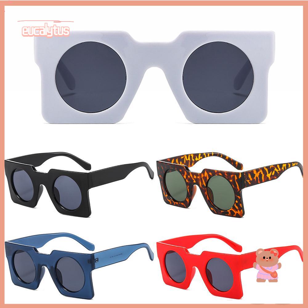 EUTUS Kính Mát Tròn Oversized Y2K Thời Trang