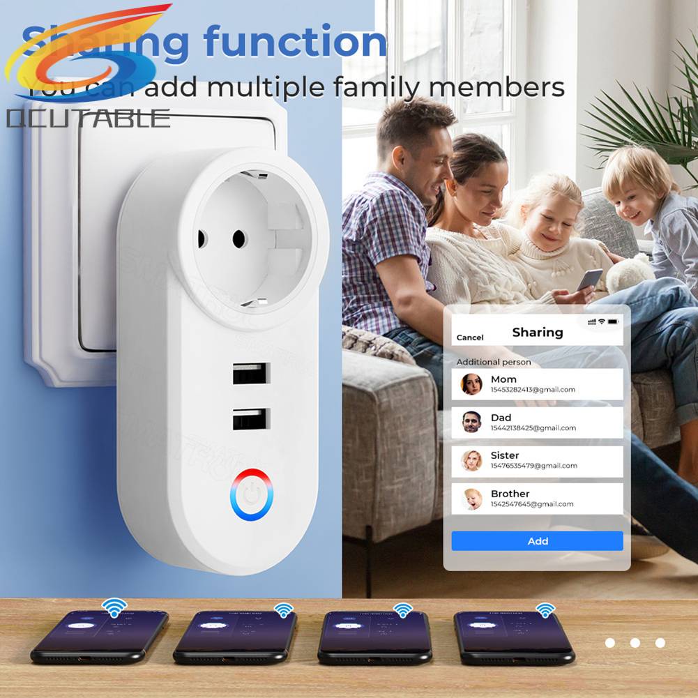 Ổ Cắm Điện Thông Minh 16A Điều Khiển Bằng Giọng Nói Qua Ứng Dụng