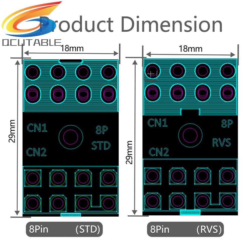 Đầu Chuyển Đổi ATX 8-Pin Female Sang 8pin Male 180 Độ Cho Thẻ Đồ Họa PC