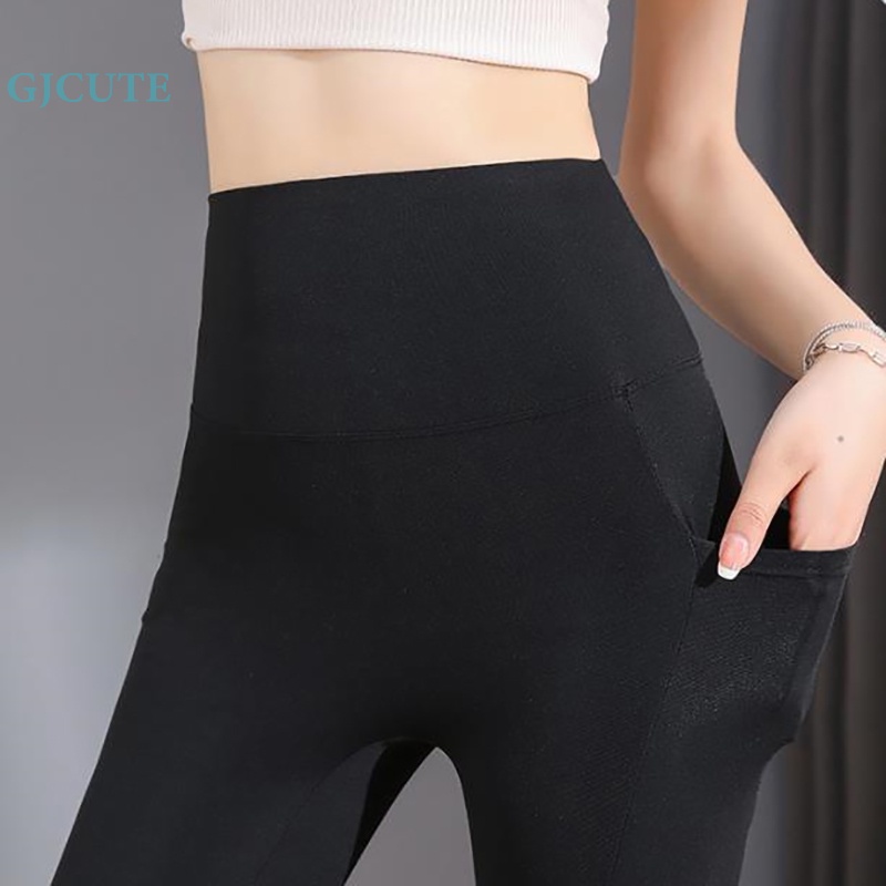 Quần Legging Thể Thao Có Túi In Chữ Gjocute Thời Trang Xuân Thu Mới Cho Nữ