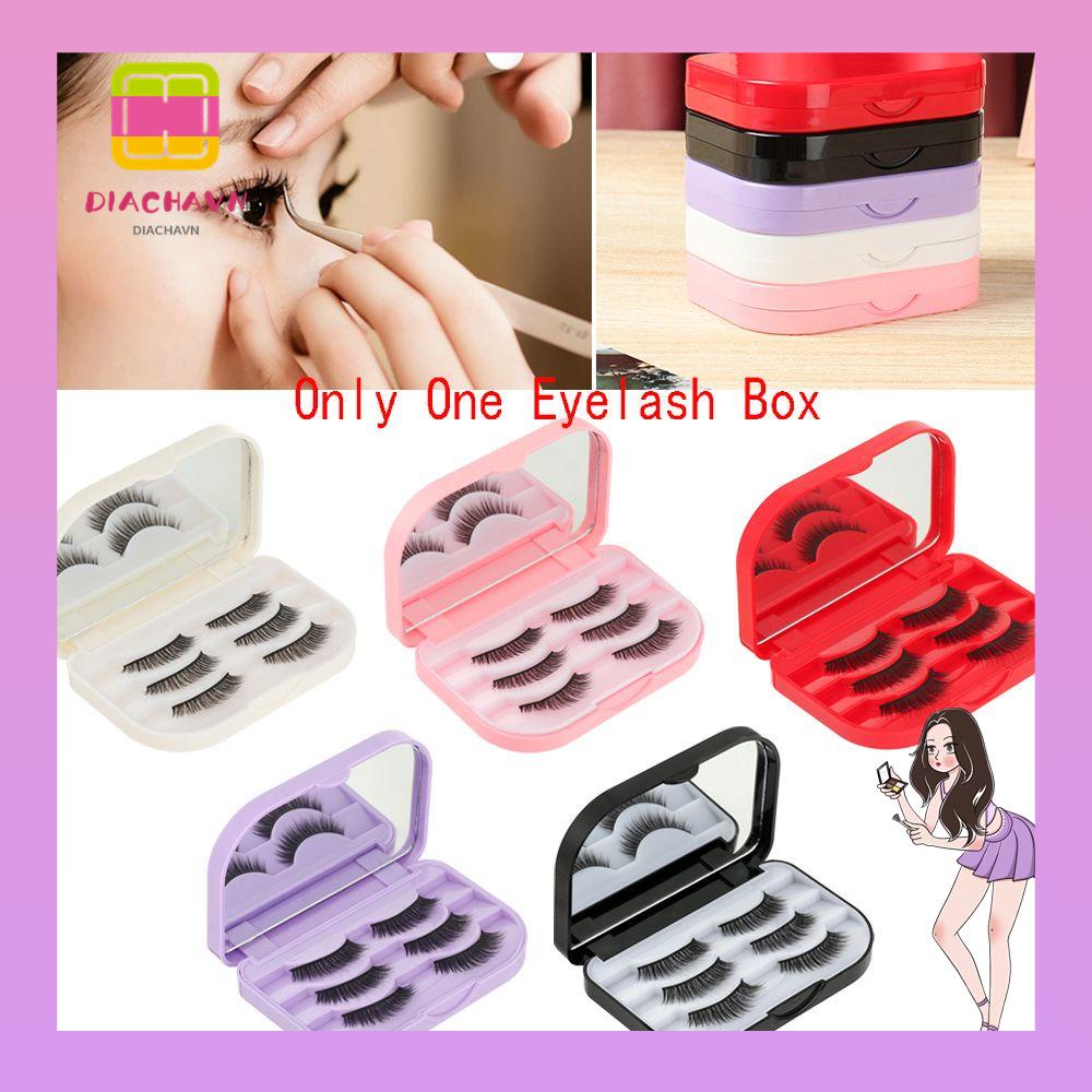 DIACHAVN Hộp Đựng Lông Mi Giả Có Gương Trang Điểm Tiện Dụng Khi Đi Du Lịch
