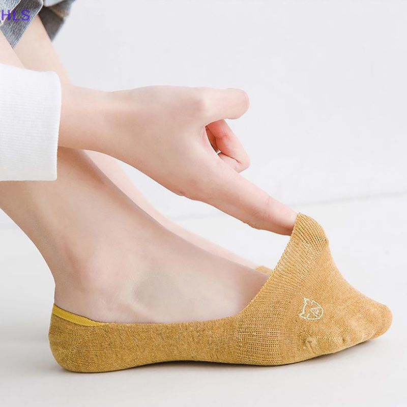 Vớ Thuyền Thêu Hình Mèo Hoạt Hình Dễ Thương Phong Cách Mùa Hè Cho Nữ # EU 35-39