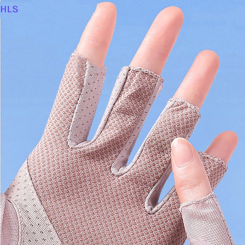 1 Cặp Găng Tay Lụa Lạnh Chống Tia UV Bảo Vệ Móng Tay