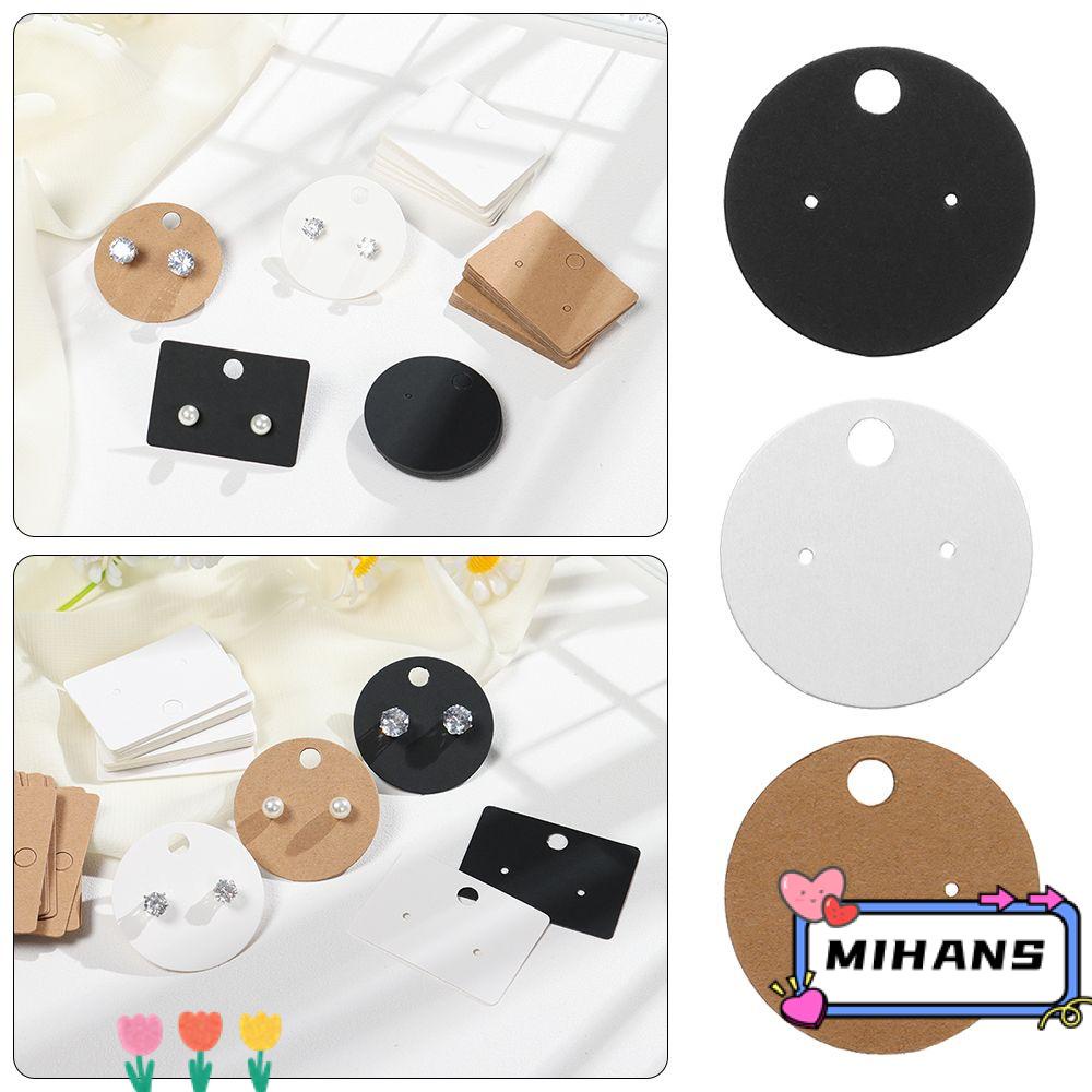 MIH Set 100 Tấm Giấy Vuông Đường Kính 4.5cm Trưng Bày Bông Tai