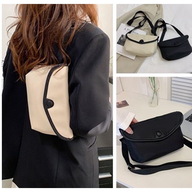 Túi Đeo Chéo Ngực Chất Liệu Nylon Phong Cách Hàn Quốc Cho Nữ