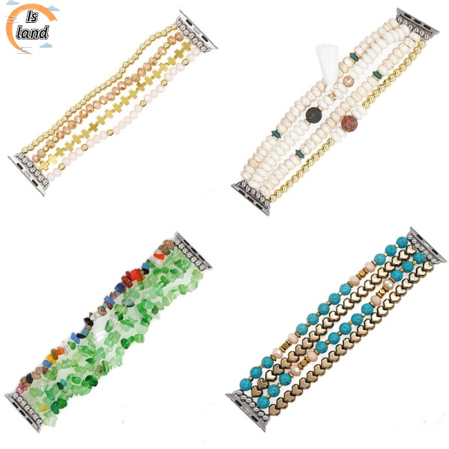 Dây Đeo Chuỗi Hạt Co Giãn Siêu Nhẹ Tùy Chỉnh Tiện Dụng Cho Iwatch S7