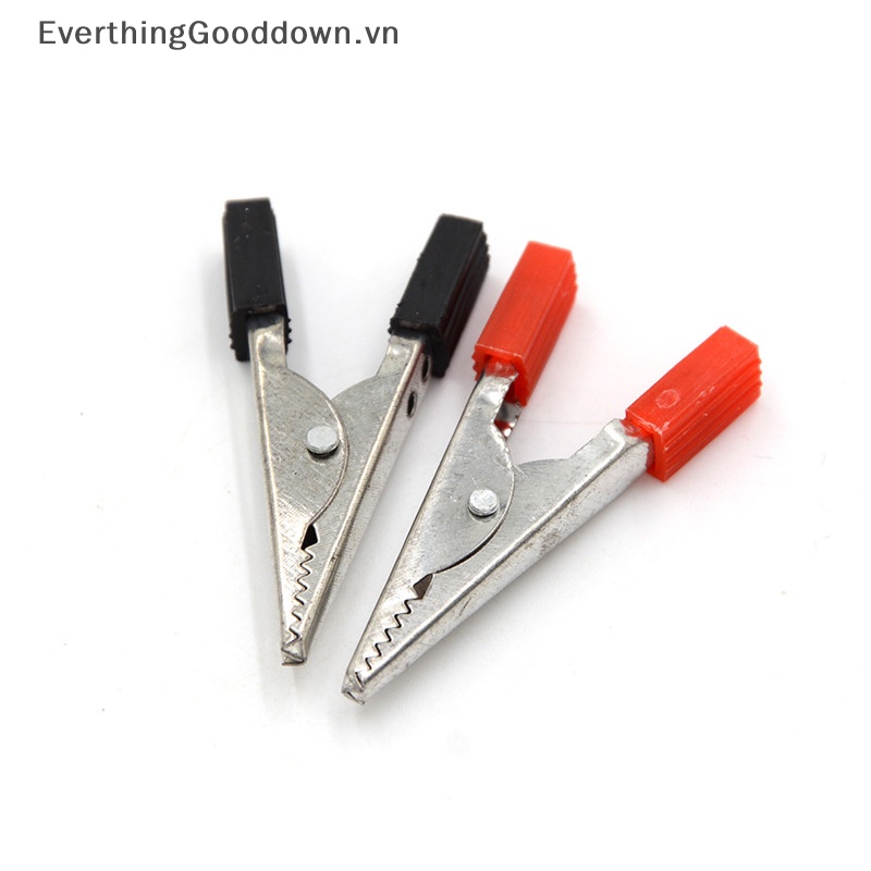 Set 10 Kẹp Cá Sấu Thử Điện 48mm Màu Đỏ + Đen vn