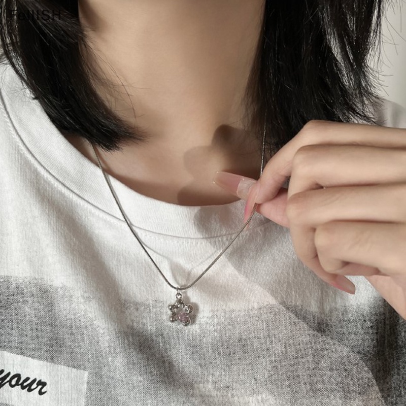 Vòng cổ Mặt Hình Ngôi Sao / Trái Tim Đính Đá Zircon Thời Trang Cho Nữ 439br