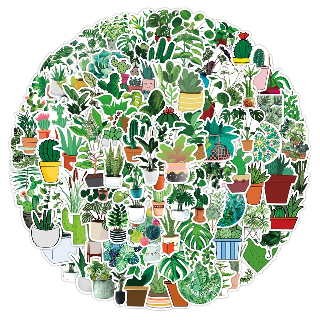 Bộ 100 Miếng Dán Trang Trí Laptop Chống Nước Không Cần Chạm Khắc Graffiti