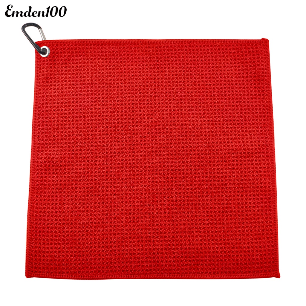 Emden Khăn Lau Mồ Hôi Không Lông Xù Siêu Sạch Sẽ Có Kẹp Làm Sạch Hiệu Quả Nhanh Khô Họa Tiết Waffle Dành Cho Gậy Đánh Golfer