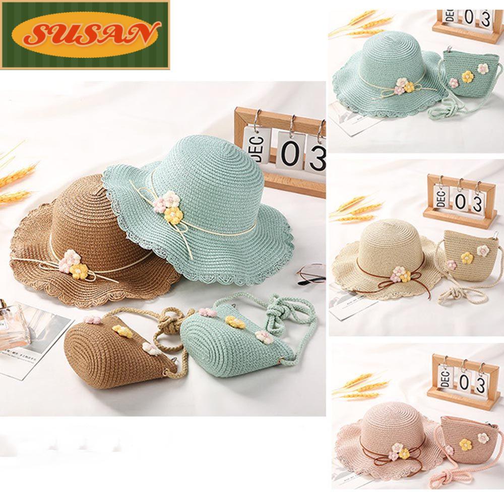 SUSANS Nón Cối Đính Hoa Chống Tia UV Thời Trang Đi Biển Cho Nữ