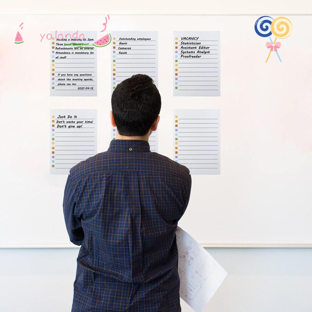 YOLA Set 6 Tờ Giấy Ghi Chú 6 Tờ Có Thể Tái Sử Dụng Tiện Lợi
