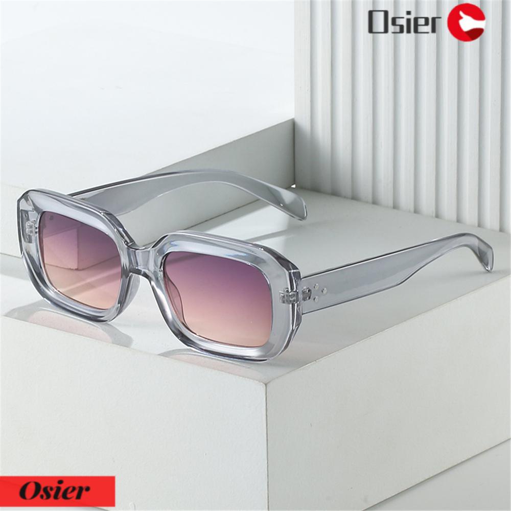 OSIER1 Kính Mát Hình Chữ Nhật Chống Tia Uv400 Phong Cách Retro