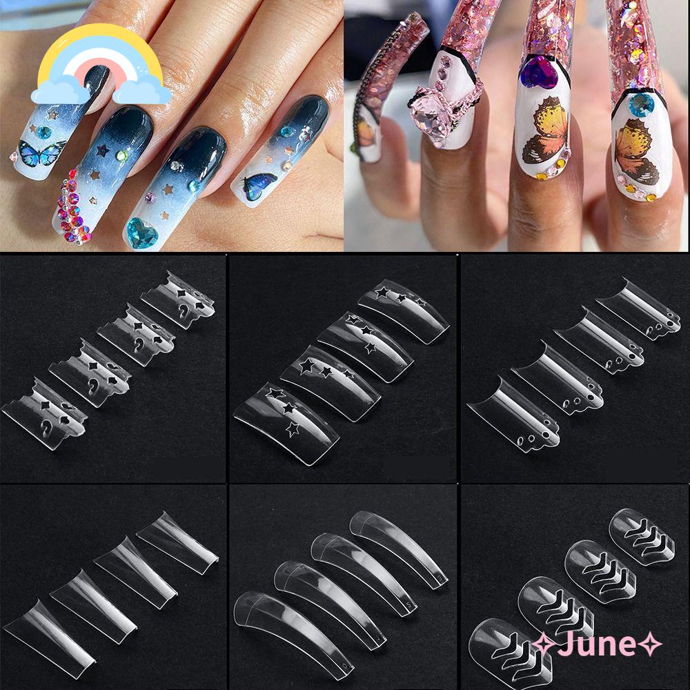 Móng Tay Giả Bằng Acrylic Trong Suốt Nhiều Kích Thước Khác Nhau Cho Nữ