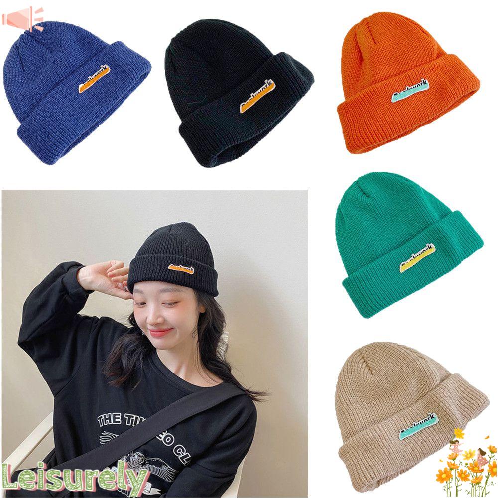 LEILY Mũ 100% Acrylic Màu Sắc Đơn Giản Thời Trang Thu Đông Cho Bé