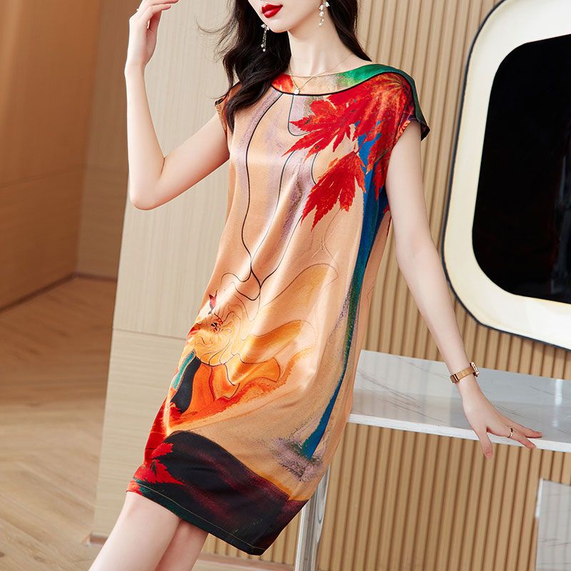 Đầm Lụa Cao Cấp Dáng Rộng Phong Cách Hàn Quốc Thời Trang Mùa Hè 2023 Dành Cho Bạn Nữ