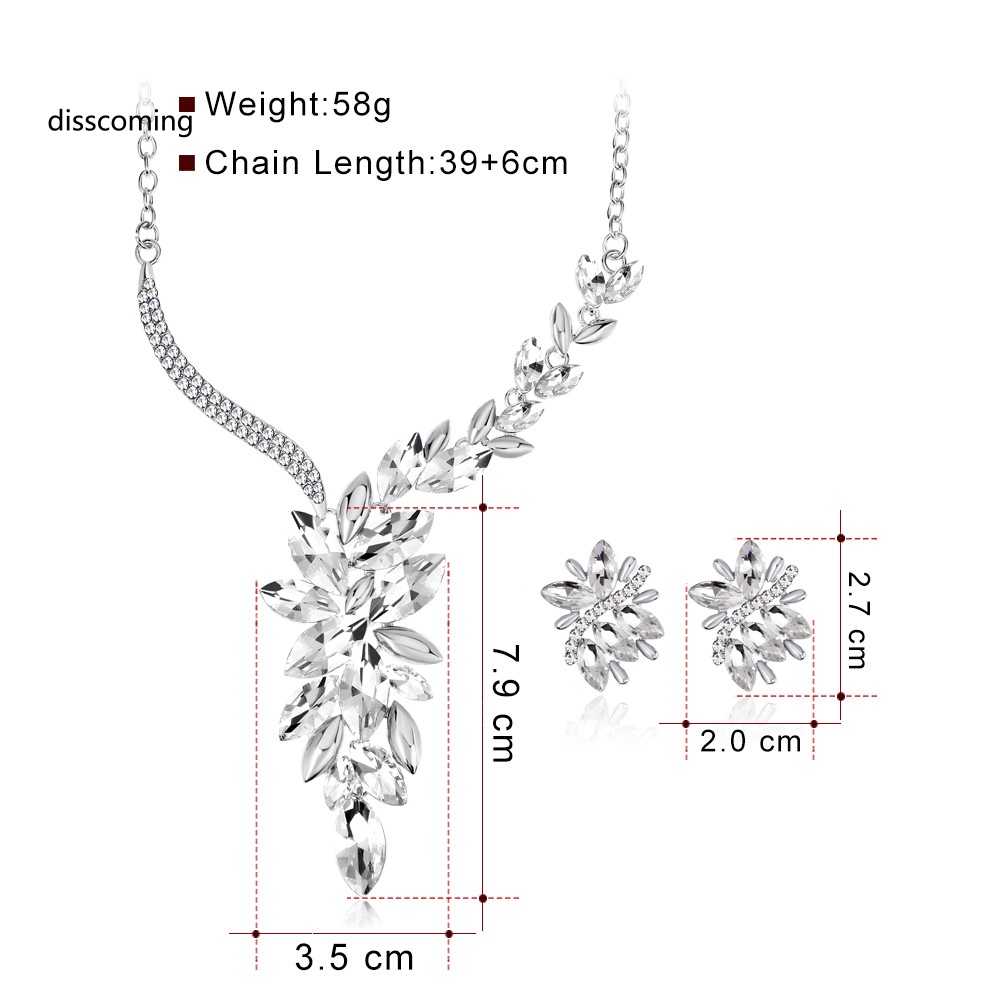 Áo Thun Tay Ngắn In Chữ SL| Bộ Vòng cổ + Bông Tai HìNh ChiếC Lá ĐíNh Đá Sang TrọNg