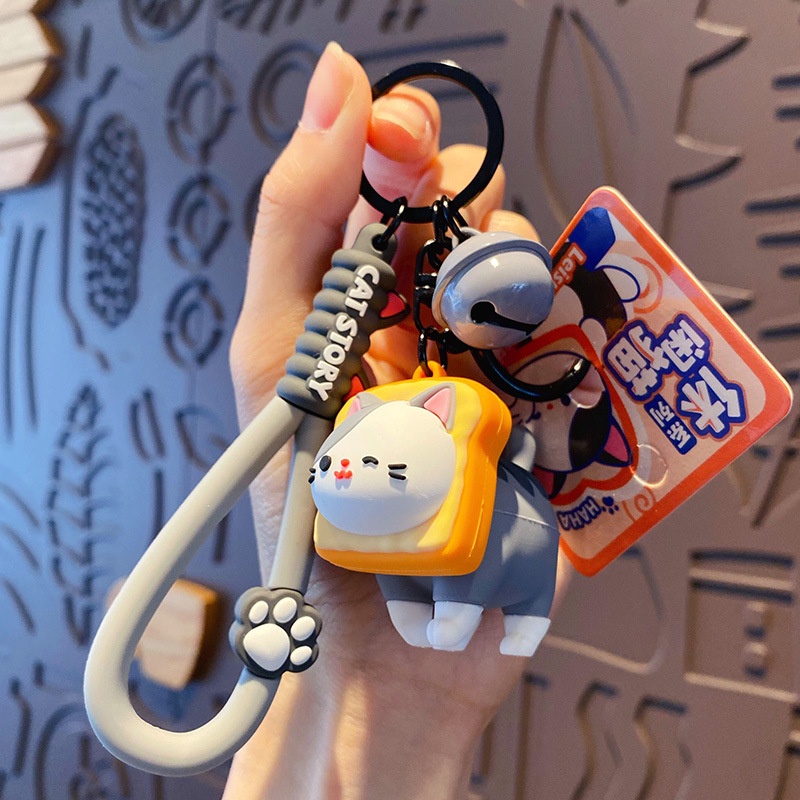 Móc Khóa Hình Mèo Hoạt Hình Tinh Tế Thời Trang